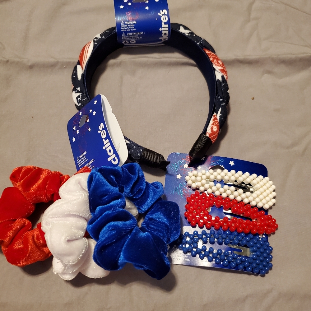 Fourth of July hair accessories NWT